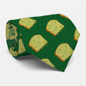 Knoflookbrood grappig voedsel aangepaste kleur ach stropdas (Opgerold)