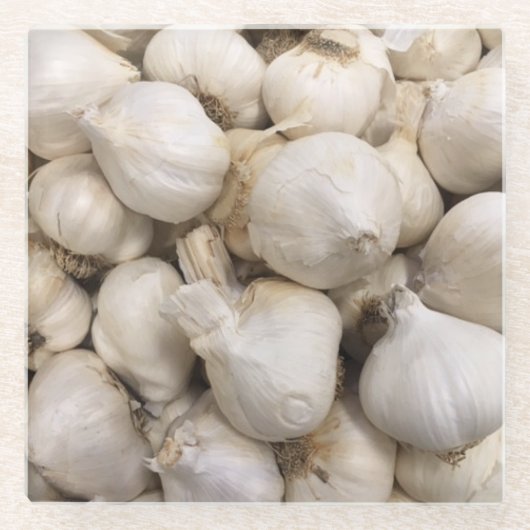 Knoflookglas Onderzetter Glazen Onderzetter (Voorkant)