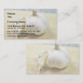 Knoflookhandschoenen stilleven visitekaartje (Voorkant / Achterkant)