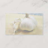 Knoflookhandschoenen stilleven visitekaartje (Achterkant)