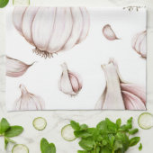 Knoflookhandschoenpatroon | Eenvoudig wit Theedoek (Gevouwen)