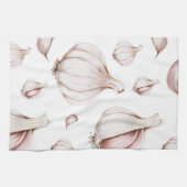 Knoflookhandschoenpatroon | Eenvoudig wit Theedoek (Horizontaal)