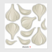 Knoflookhoutsnede Icon Sticker Set (Vel)