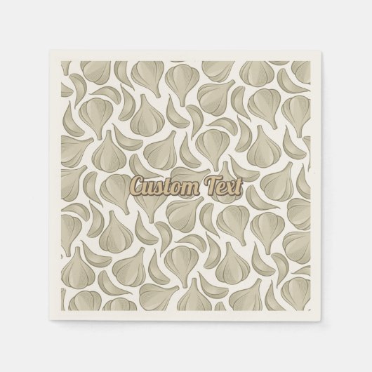 Knoflookhoutsnijpatroon Servet (Voorkant)