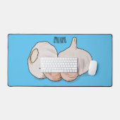 Knoflookillustratie cartoon bureaumat (Keyboard & Muis)