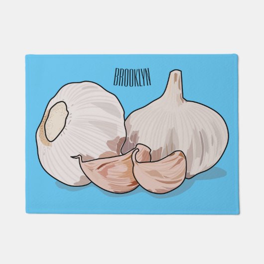 Knoflookillustratie cartoon deurmat (Voorkant)