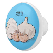 Knoflookillustratie cartoon keramische knop (Rechts)