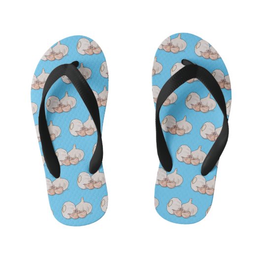 Knoflookillustratie cartoon kinder teenslippers (Voetbed)