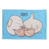 Knoflookillustratie cartoon kussensloop (Achterkant)