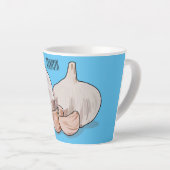 Knoflookillustratie cartoon latte mok (Rechterhoek)