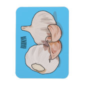 Knoflookillustratie cartoon magneet (Verticaal)