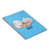 Knoflookillustratie cartoon notitieboek (Rechterzijde)