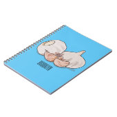 Knoflookillustratie cartoon notitieboek (Linkerzijde)