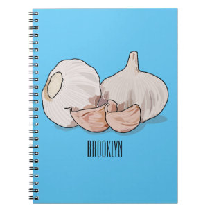 Knoflookillustratie cartoon notitieboek