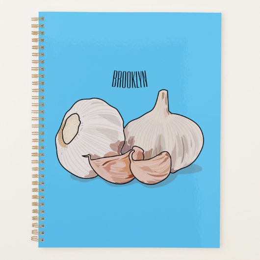 Knoflookillustratie cartoon planner (Voorkant)