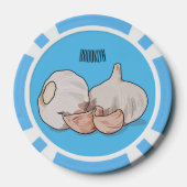 Knoflookillustratie cartoon poker chips (Achterkant)