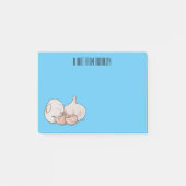 Knoflookillustratie cartoon post-it® notes (Voorkant)