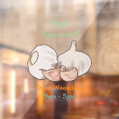 Knoflookillustratie cartoon raamsticker (Vel 2)