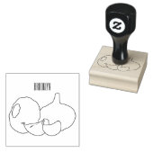 Knoflookillustratie cartoon rubberstempel (Gestempeld)