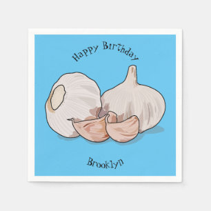 Knoflookillustratie cartoon servet