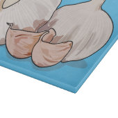 Knoflookillustratie cartoon snijplank (Hoek)