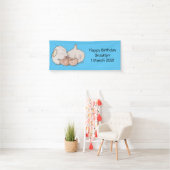 Knoflookillustratie cartoon spandoek (Insitu)