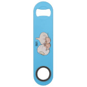 Knoflookillustratie cartoon speed flessenopener (Achterkant)