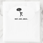 Knoflookliefhebber Ovale Sticker (Tas)