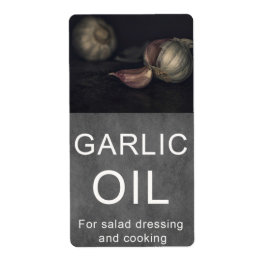 Knoflookolie label