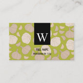 Knoflookpatroon - Knoflook handschoenen en bolkkoe Visitekaartje (Voorkant)