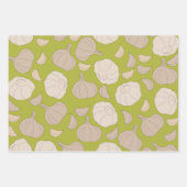 Knoflookpatroon - Knoflook handschoenen en bollen Inpakpapier Vel (Voorkant)