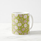 Knoflookpatroon - Knoflook handschoenen en bollen Koffiemok (Voorkant rechts)