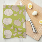 Knoflookpatroon - Knoflook handschoenen en bollen Theedoek (Quarter Fold)