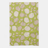 Knoflookpatroon - Knoflook handschoenen en bollen Theedoek (Verticaal)