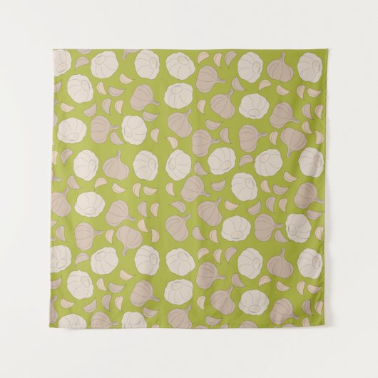 Knoflookpatroon - Knoflook handschoenen en bollen Wandkleed (Voorkant (horizontaal))