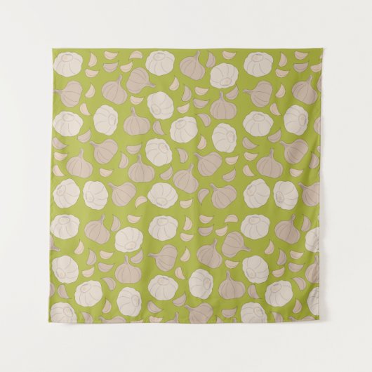 Knoflookpatroon - Knoflook handschoenen en bollen Wandkleed (Voorkant)