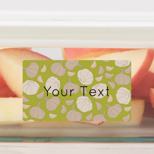 Knoflookpatroon - Knoflook-handschoenen en etikett Labels (Aangebracht)