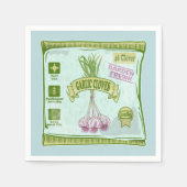 Knoflookteentjes Plantentuin Servet (Voorkant)