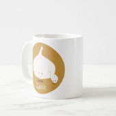 Knoflooktekens Voedsel Koffiemok (Voorkant links)