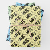 Knoflooktekst Inpakpapier Vel (In situ)