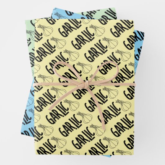 Knoflooktekst Inpakpapier Vel (In situ)