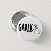 Knoflooktekst Ronde Button 3,2 Cm (Voorkant /achterkant)