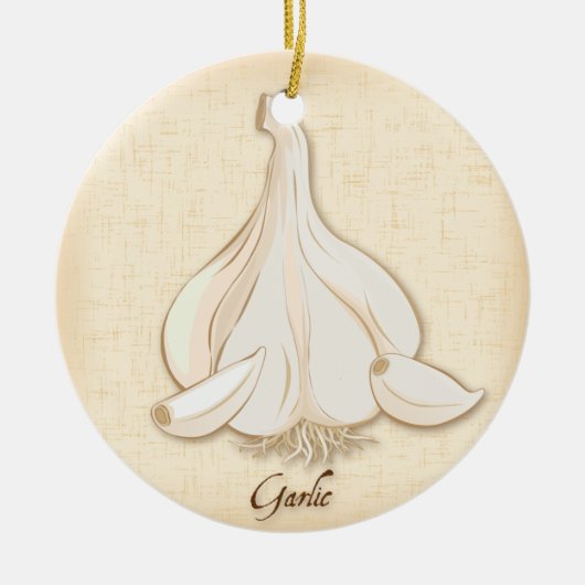 Knoflookversiering Keramisch Ornament (Voorkant)