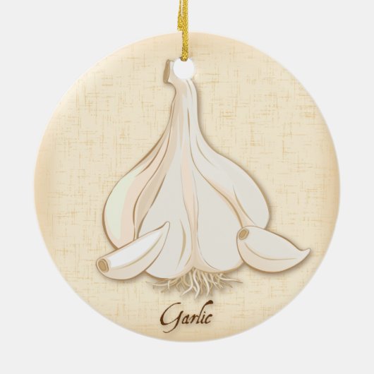 Knoflookversiering Keramisch Ornament (Achterkant)