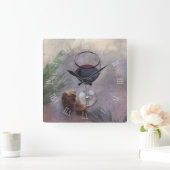 Knoflookwijn en kruidsklok vierkante klok (Huis)