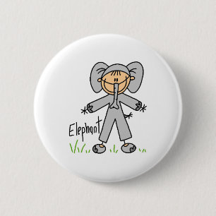 Knokfiguur in olifant pak knoop ronde button 5,7 cm