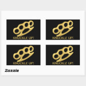 knokkel rechthoekige sticker (Vel)