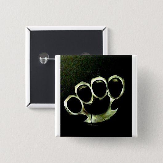 knokkels vierkante button 5,1 cm (Voorkant /achterkant)