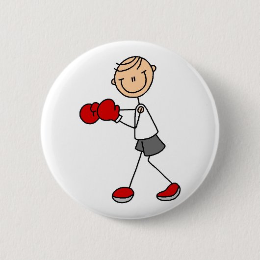 Knokken met Stokpoppetjes Knop Ronde Button 5,7 Cm (Voorkant)