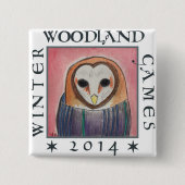 knol met wllen vierkante button 5,1 cm (Voorkant)